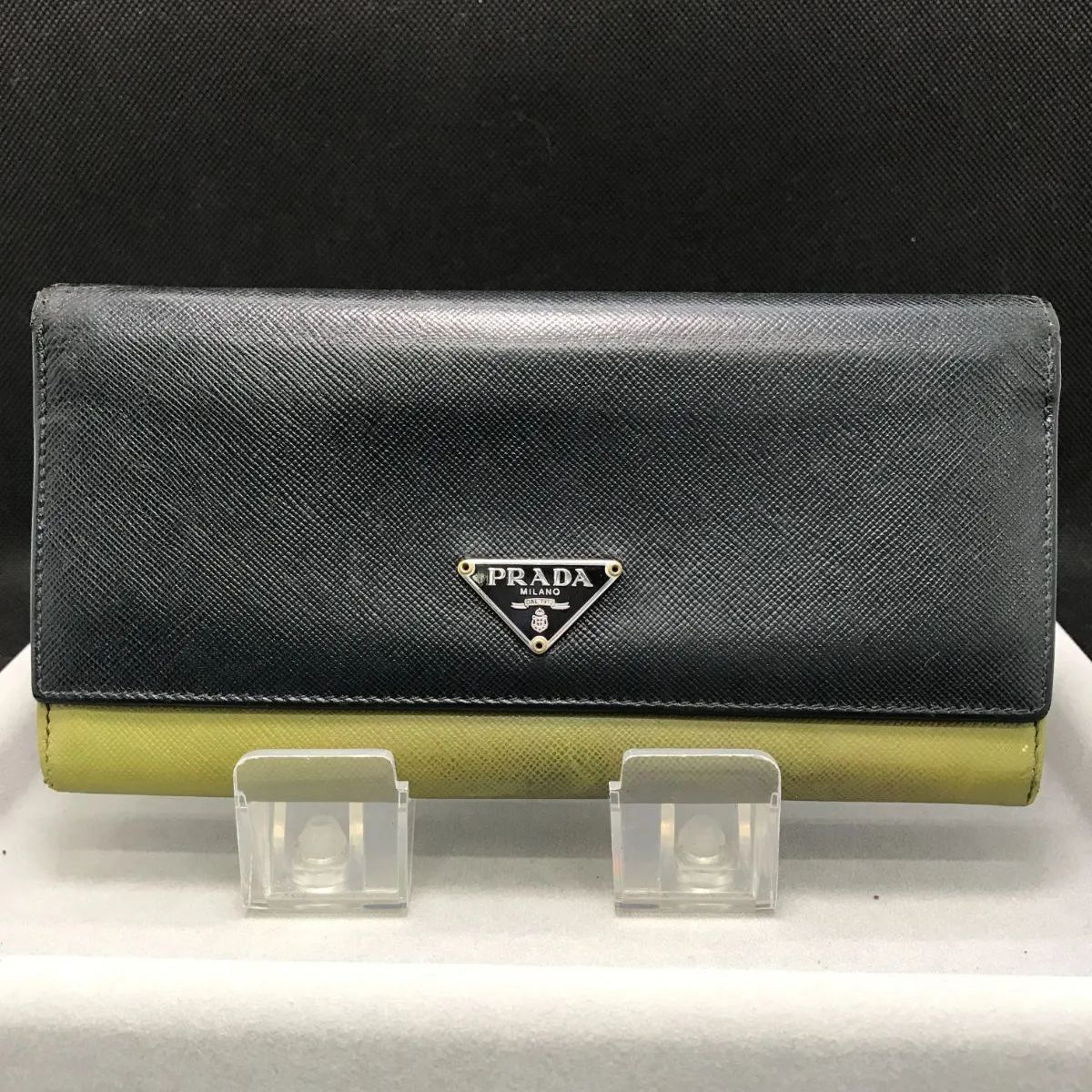 PRADA プラダ 長財布 サフィアーノ 三角ロゴ バイカラー 5671 - メルカリ