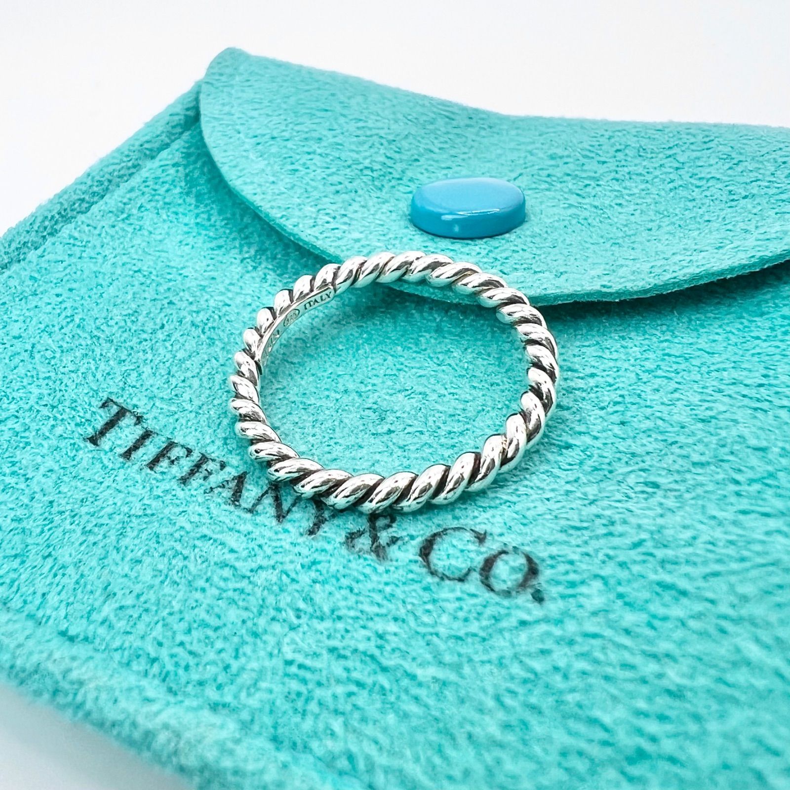 極美品 ティファニー ツイスト リング 12号 付属品付 TIFFANY&CO. SV