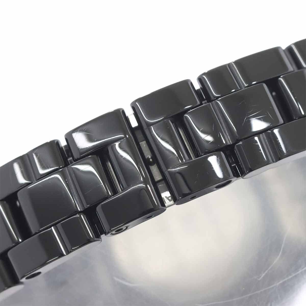 シャネル CHANEL J12 33mm H5701 レディース 腕時計 12P ダイヤ ブラック セラミック クォーツ ウォッチ 90313502 シャネル CHANEL J12 ブラックラッカー 33MM H5701 ブラック