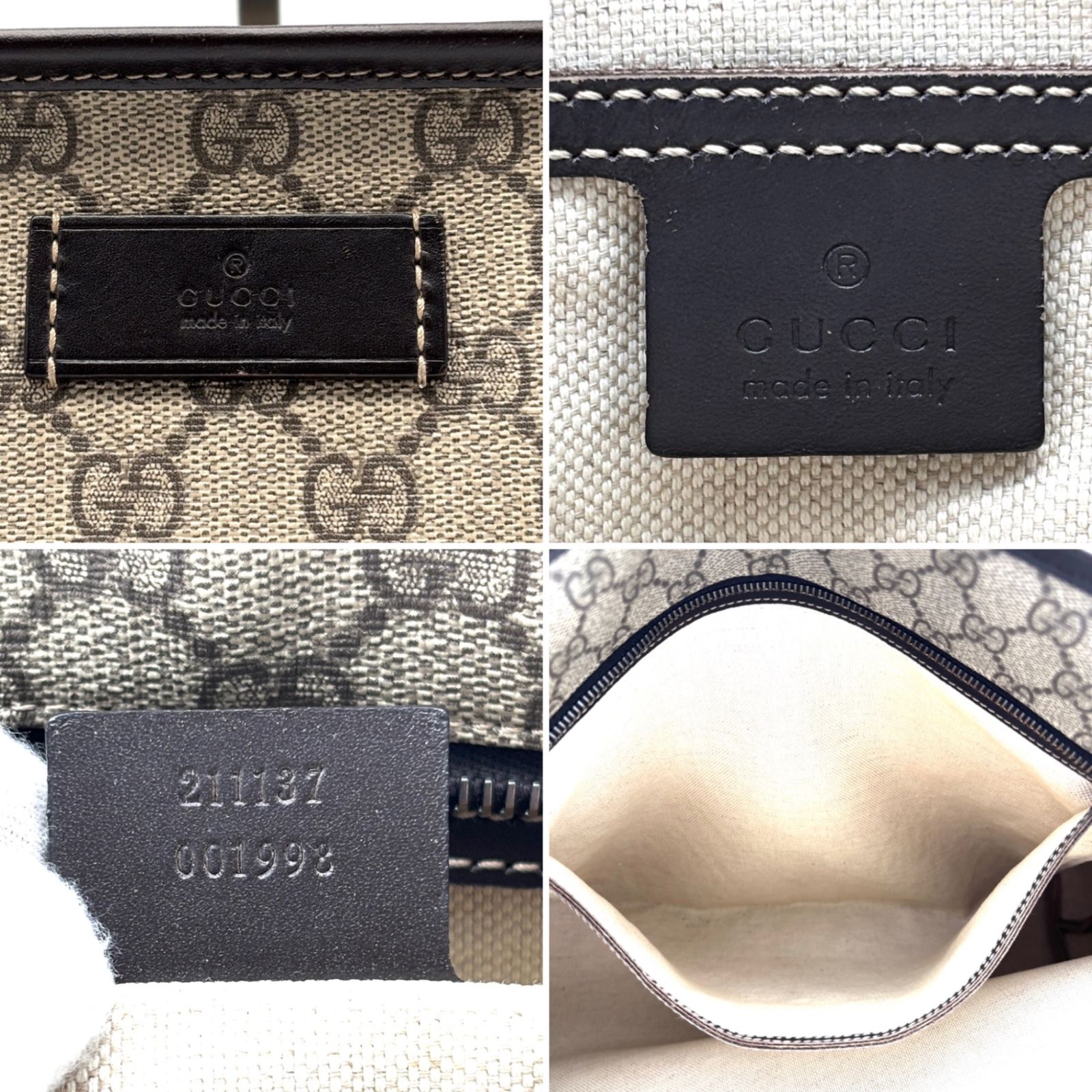 美品 GUCCI グッチ GGスプリーム トートバッグ ハンドバッグ PVC 