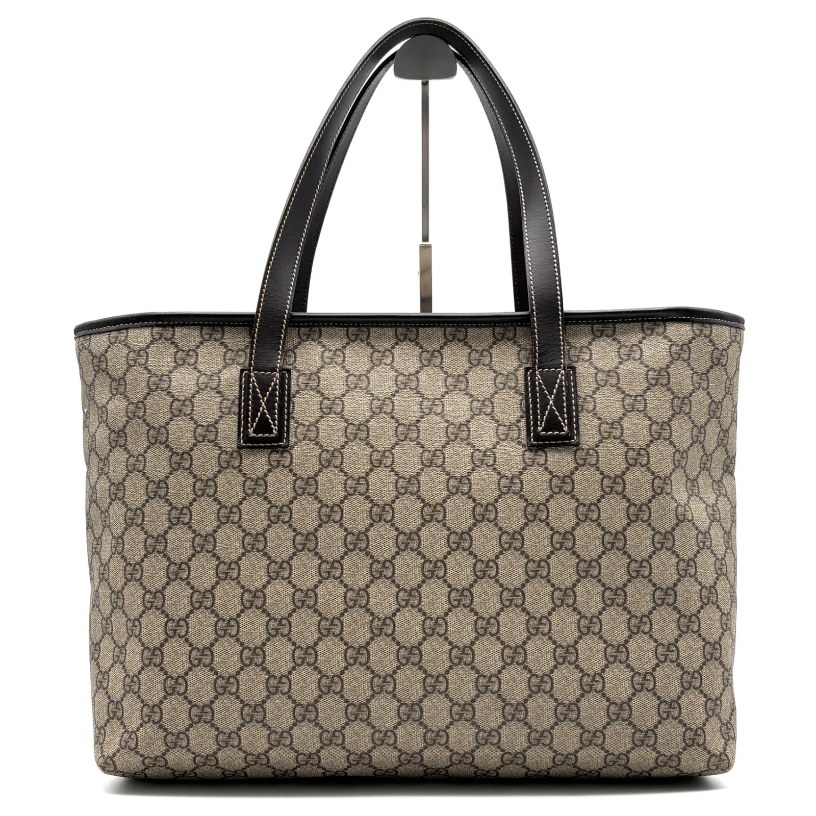 美品 GUCCI グッチ GGスプリーム トートバッグ ハンドバッグ PVC 