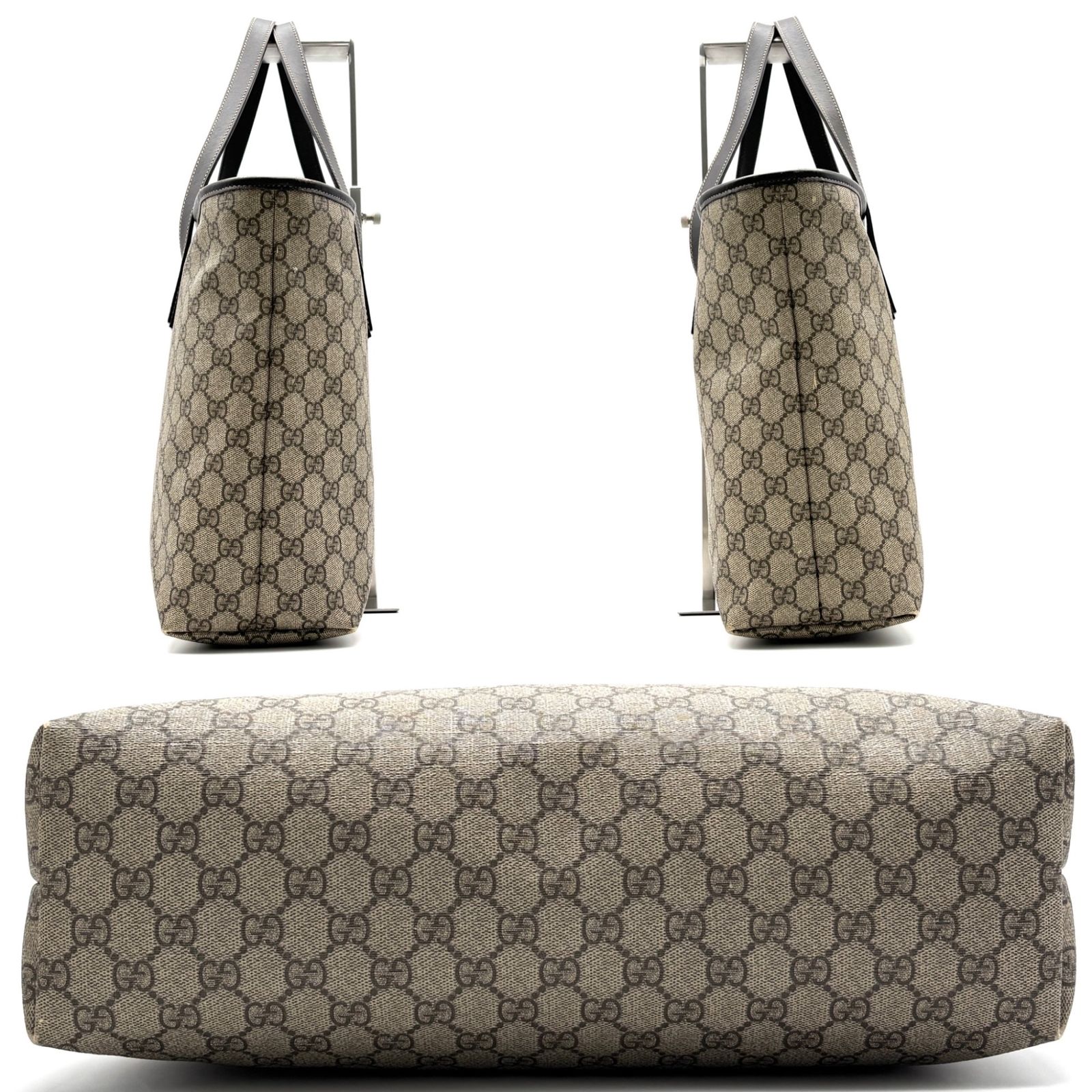 GUCCI トートバッグ GGスプリーム A4サイズ収納可 ロゴプレート 【公式 