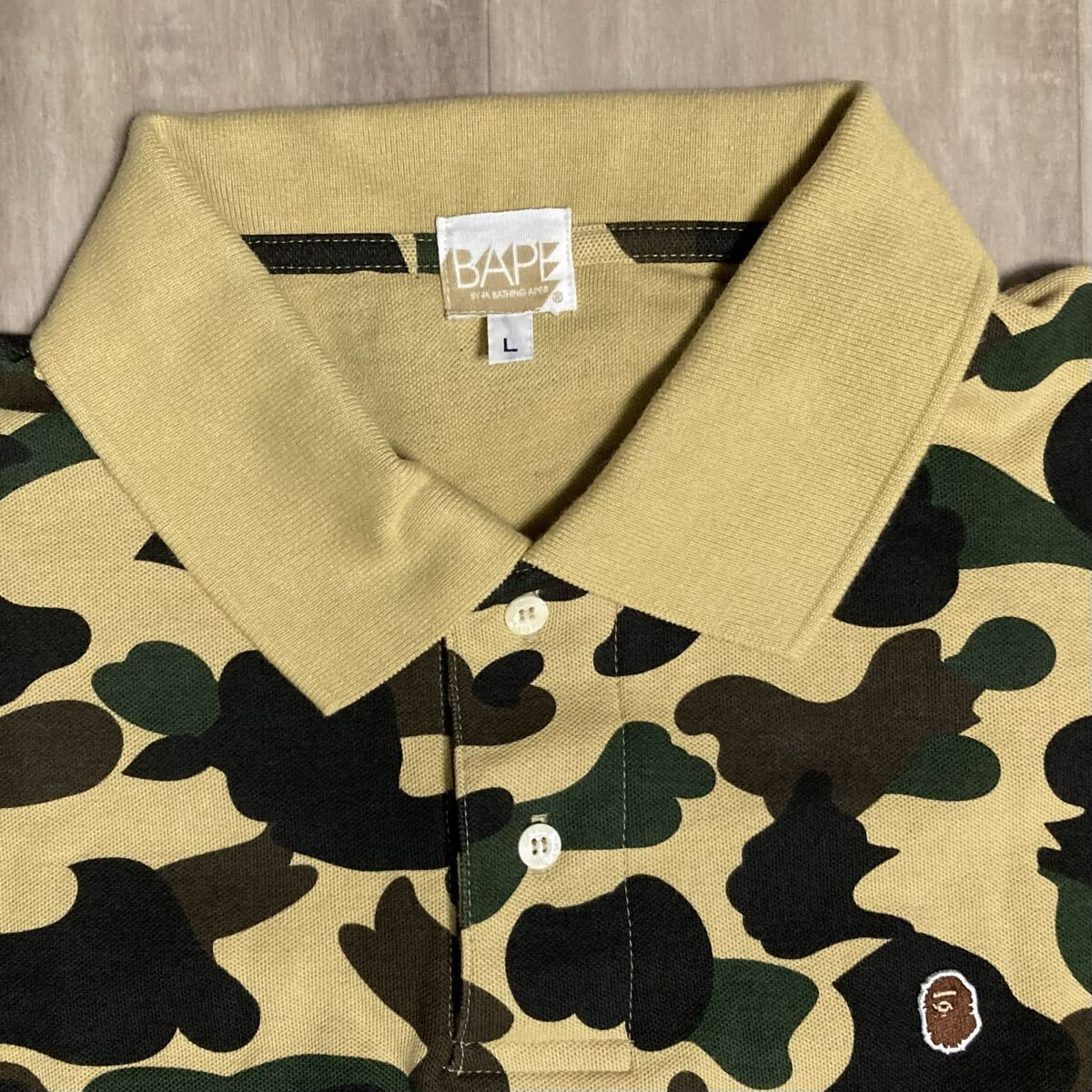 A Bathing Ape 1stカモ迷彩ポロシャツ L A BATHING APE（アベイシングエイプ） ポロシャツ 1ST CAMO ONE POINT