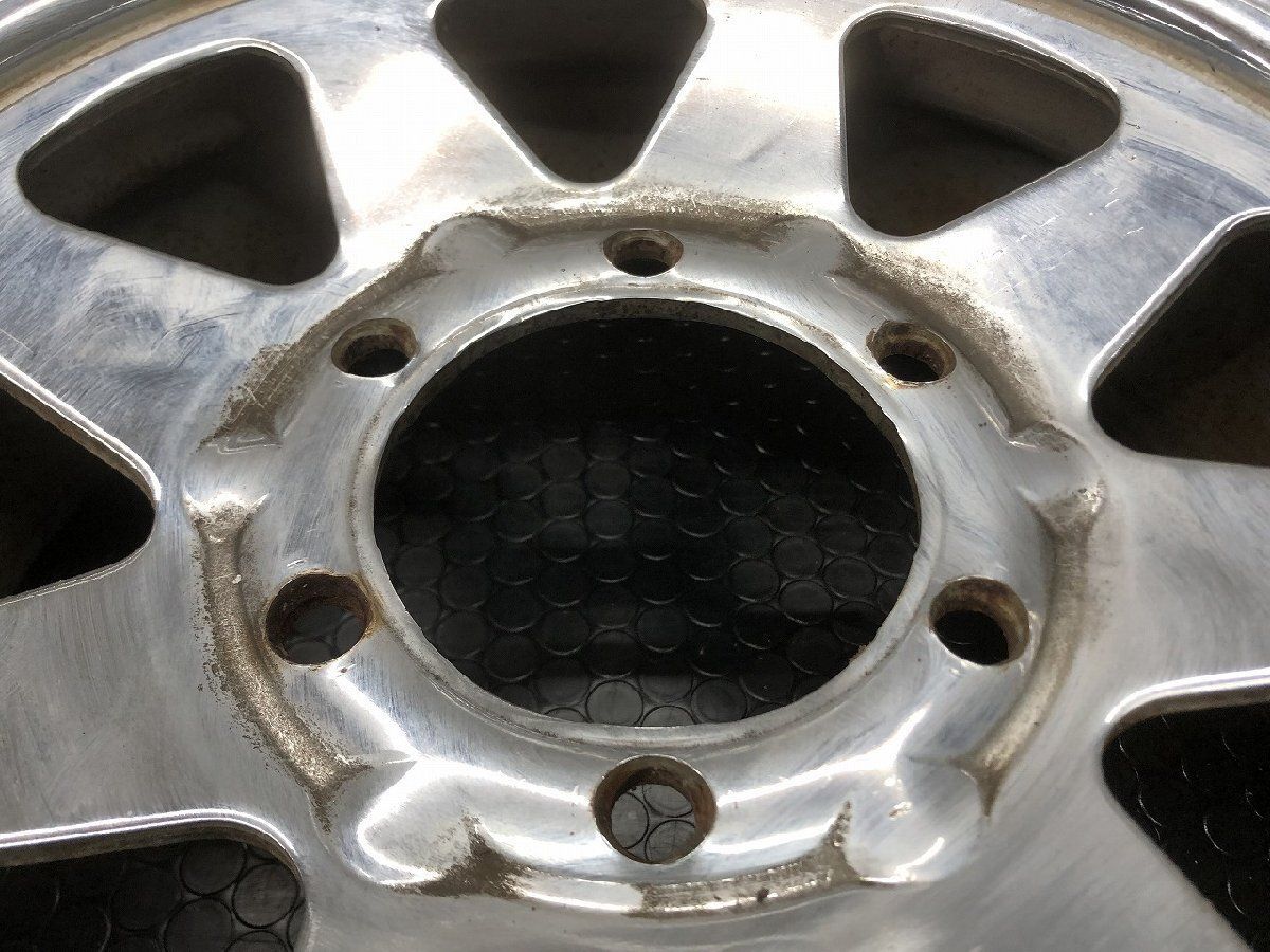 【希少】NISSAN 日産 サファリ Y60 純正スチールホイール/鉄ホイール 15インチ 4本 7J6HPCD139.7約+5 メッキ　(SHD043)paypay決済可能 希少】NISSAN 日産 サファリ Y60 純正スチールホイール/鉄ホイール 15