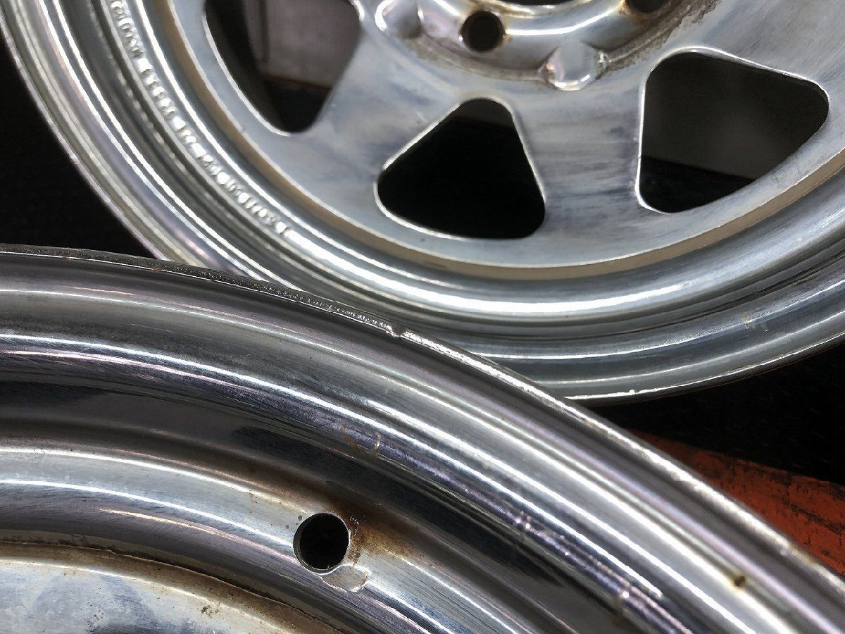 【希少】NISSAN 日産 サファリ Y60 純正スチールホイール/鉄ホイール 15インチ 4本 7J6HPCD139.7約+5 メッキ　(SHD043)paypay決済可能 希少】NISSAN 日産 サファリ Y60 純正スチールホイール/鉄ホイール 15