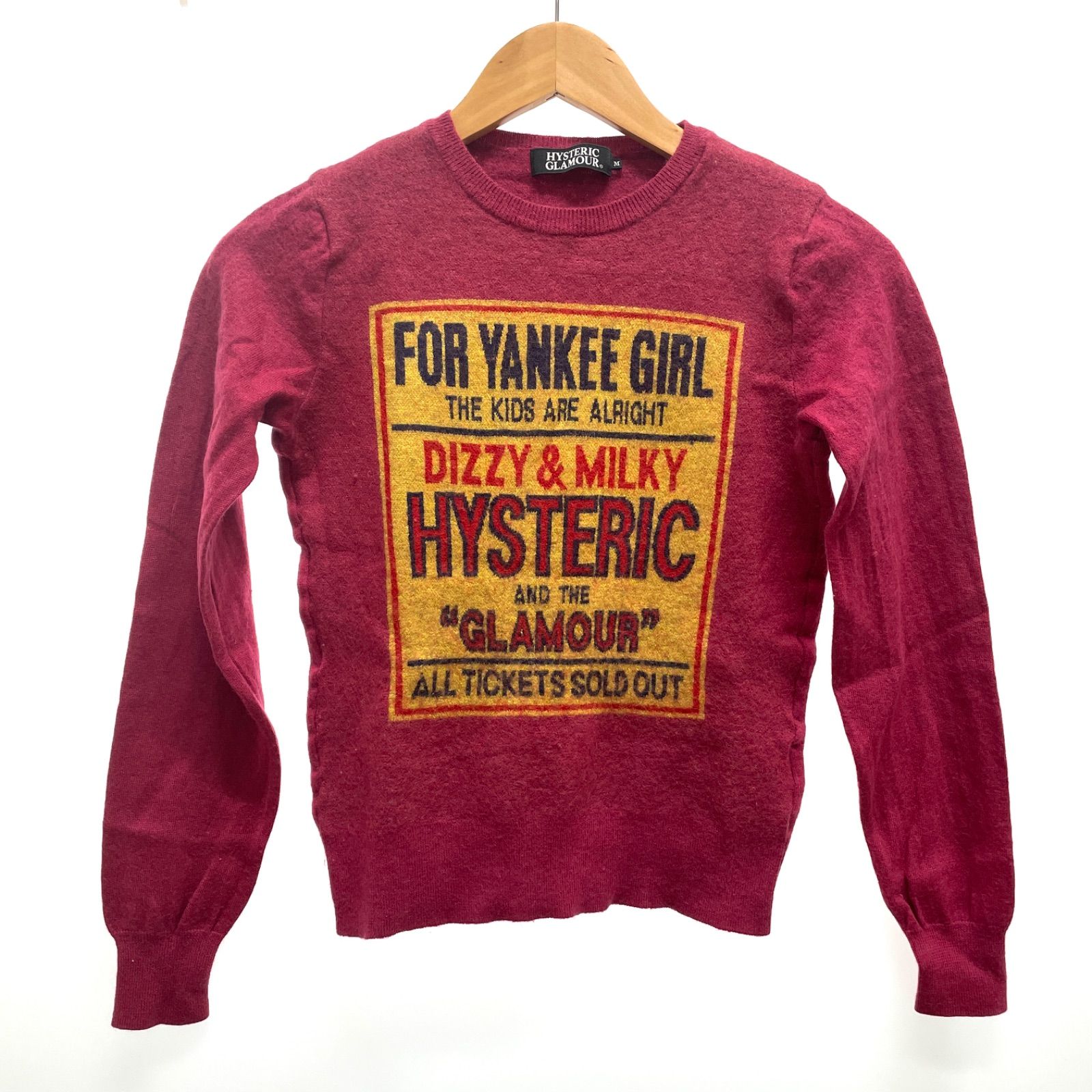 ☆HYSTERIC GLAMOUR/ヒステリックグラマー DIZZY&MILKY 長袖ニット M 