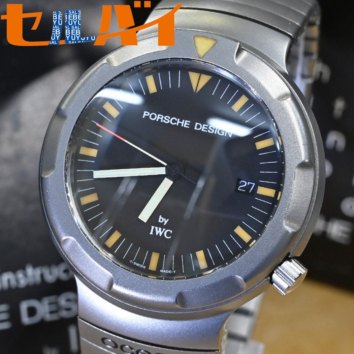 本物 超美品 IWC ポルシェデザイン 極希少 後期ブレス 3504 トリチウム 