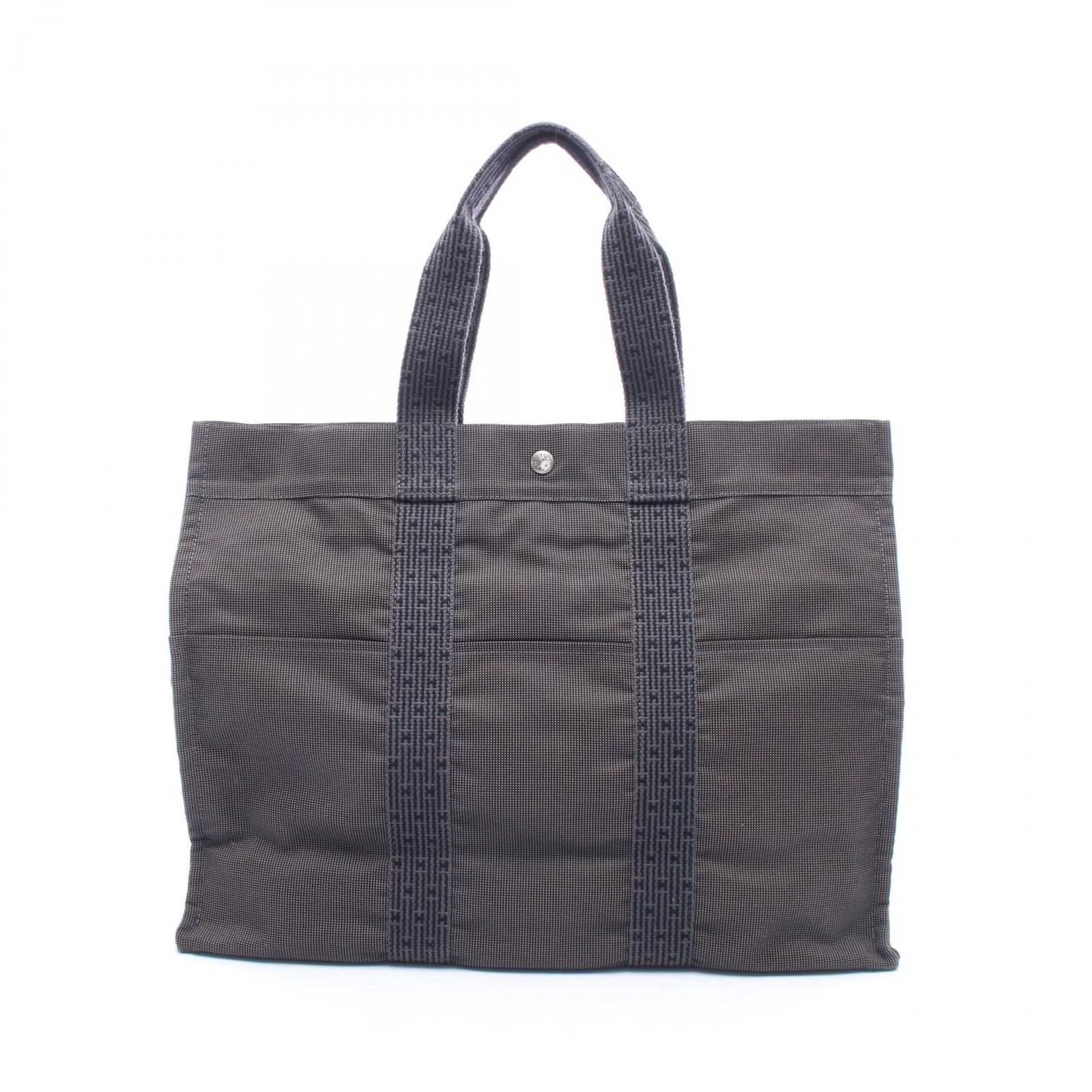 エルメス HERMES トートバッグ エールラインGM グレー キャンバス 