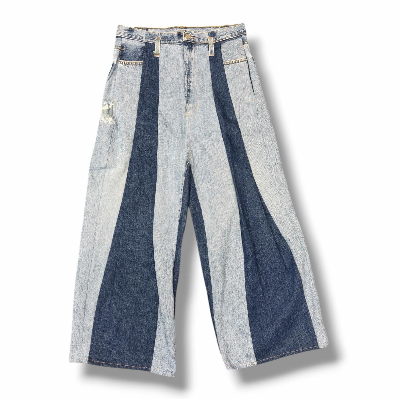 参考上代59400円 未使用 SHINYAKOZUKA RE-BAGGY 再構築バギーデニム 