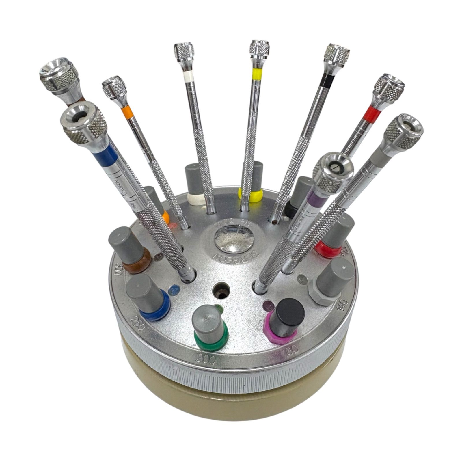 店頭使用品】BERGEON 時計用工具 ドライバー9本セット 回転台付き 