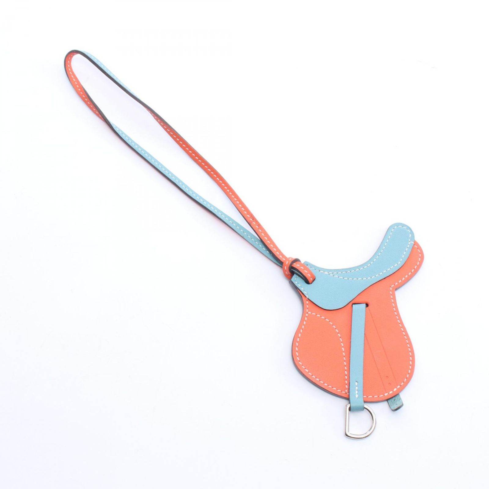 エルメス HERMES チャーム パドック セル オレンジポピー/ブルーサン 