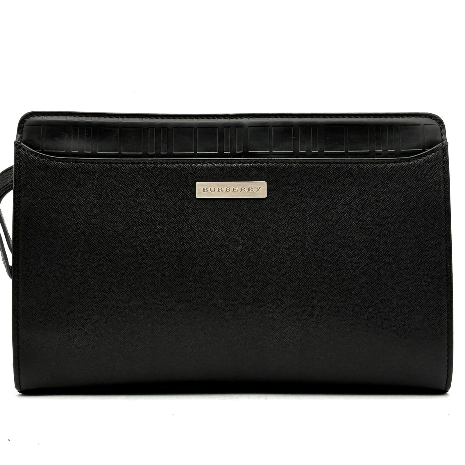 美品 BURBERRY バーバリー セカンドバッグ クラッチバッグ レザー 