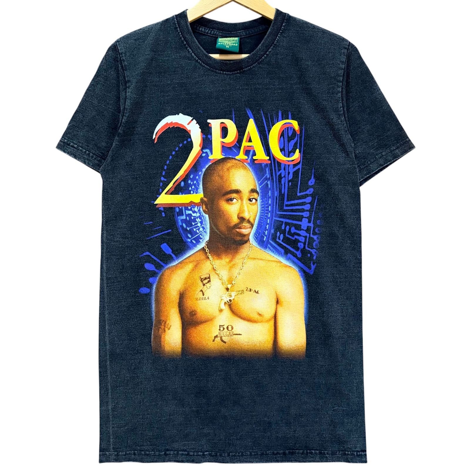 新品 2PAC ツーパック 半袖 Tシャツ M 黒 ブラック ラップT ヒップ 
