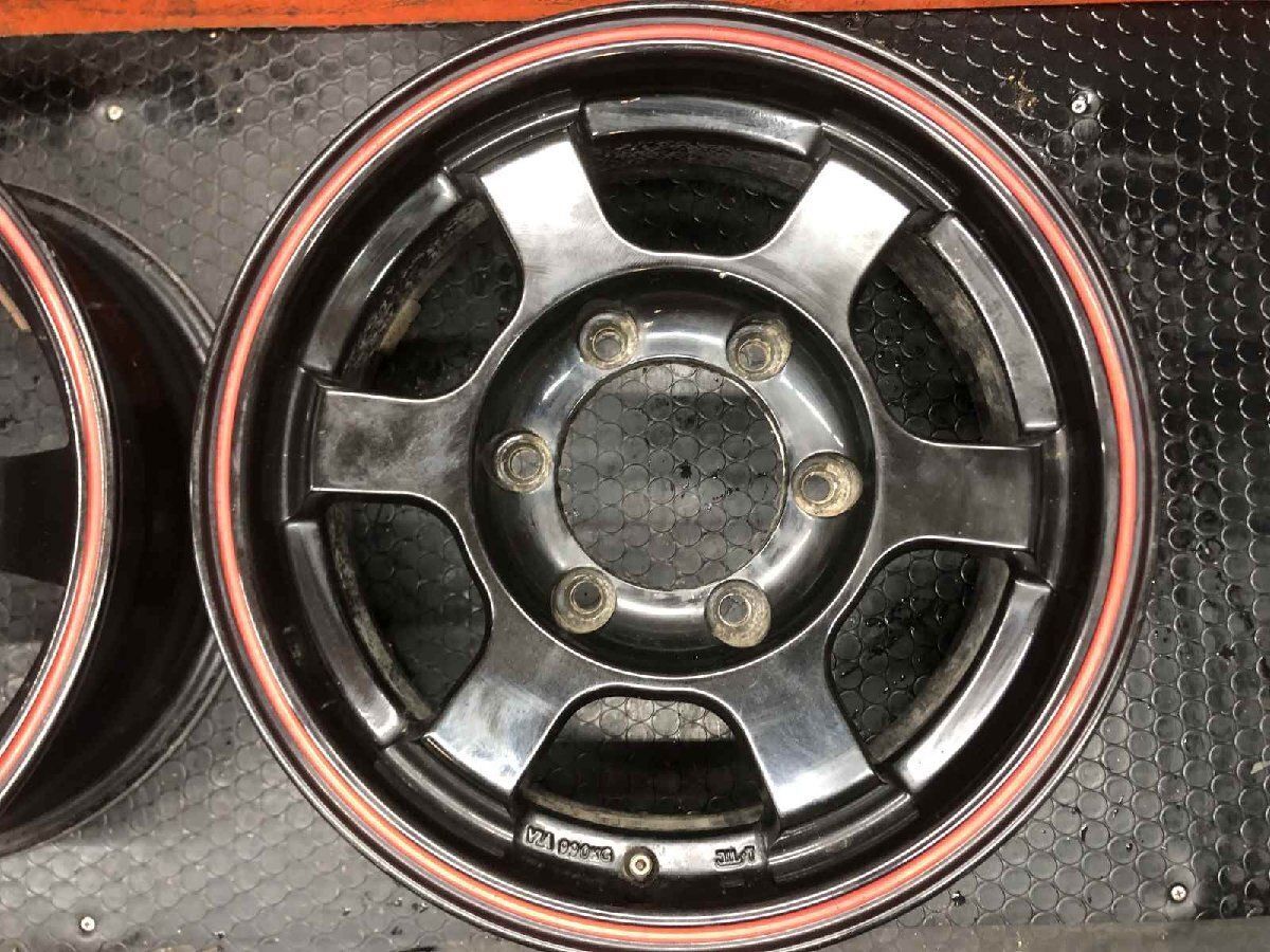 Bolzanos TRICKER ボルザーノ トリッカー 社外ホイール 15インチ 4本 6J6HPCD139.7+33 ブラック 6スポーク ハイエース等　(SHI040)paypay決済可能 Bolzanos TRICKER ボルザーノ トリッカー 社外ホイール 15インチ 4本