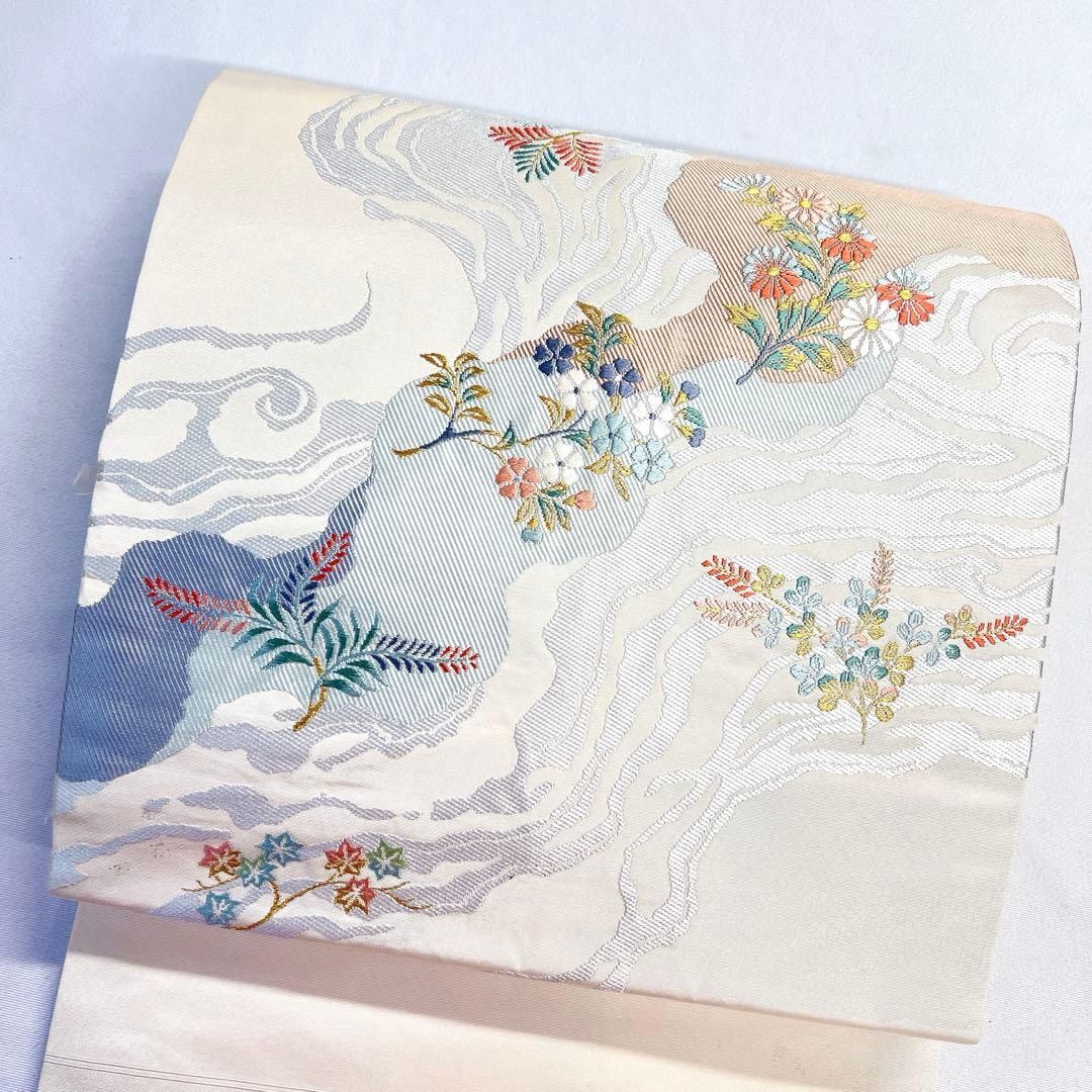 名古屋帯　アンティーク　菊花　金糸　銀糸　着物　022tz 名古屋帯 アンティーク 菊花 金糸 銀糸 着物 022tz 【公式通販】