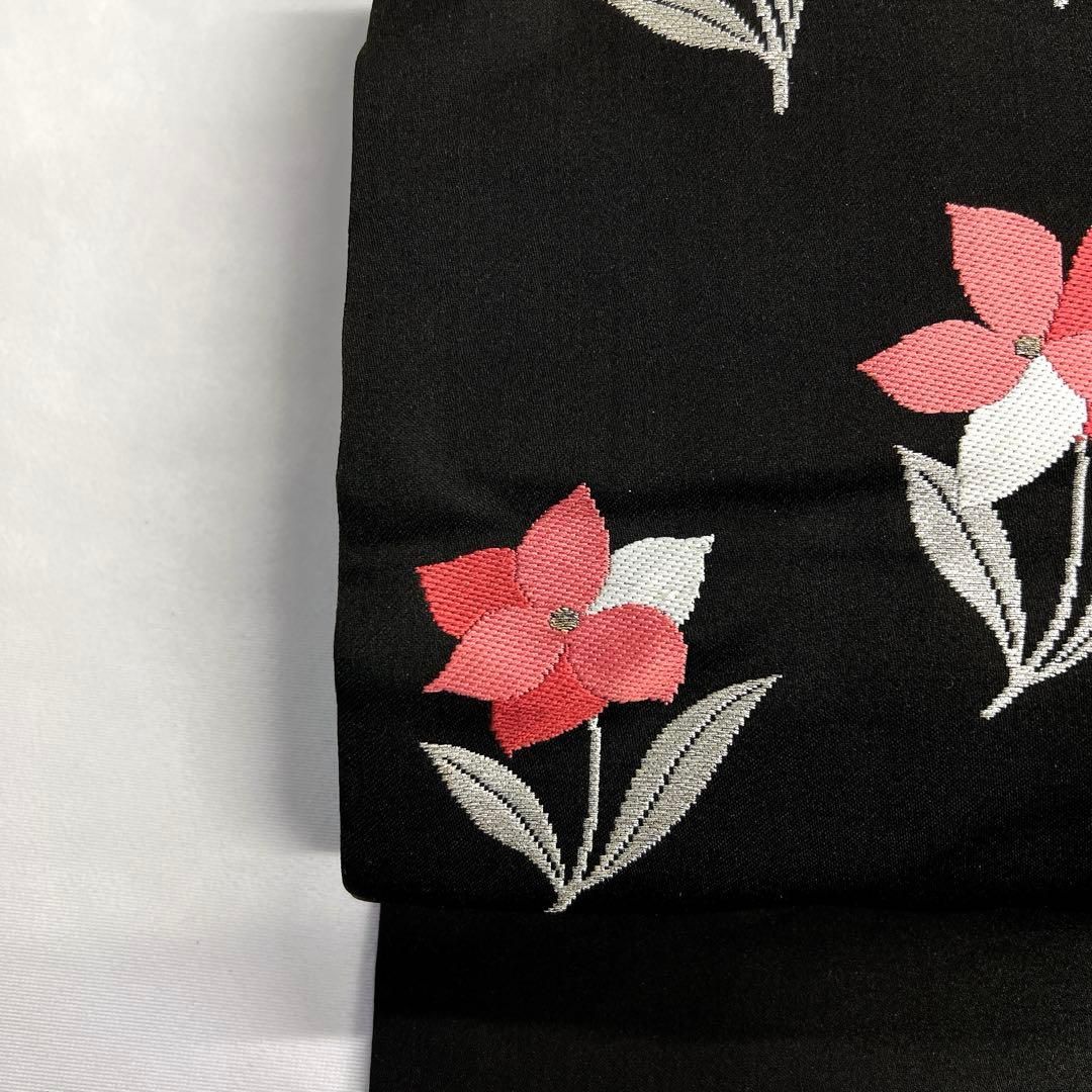 名古屋帯　花模様　白地　金糸　銀糸　着物　023tz 名古屋帯 花模様 白地 金糸 銀糸 着物 023tz 【公式通販】