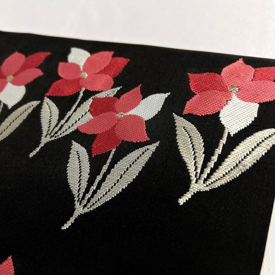 名古屋帯　花模様　白地　金糸　銀糸　着物　023tz 名古屋帯 花模様 白地 金糸 銀糸 着物 023tz 【公式通販】