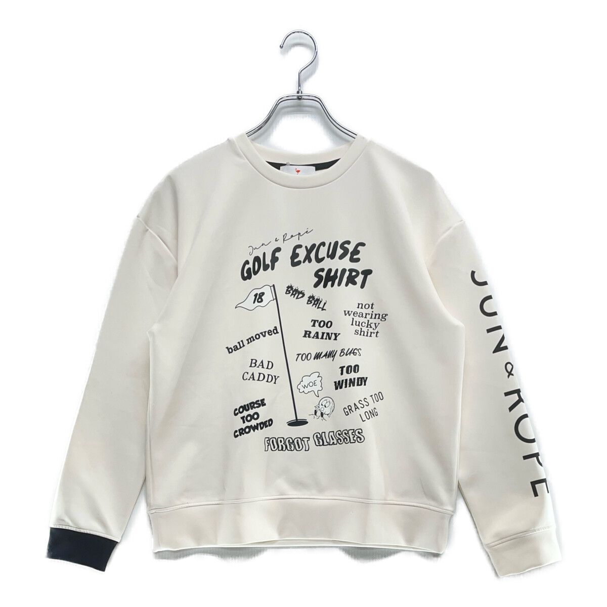中古 レディース ジュン＆ロペ JUN&ROPE 長袖シャツ M 白 ホワイト 