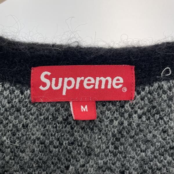 中古】Supreme Abstract Stripe Cardigan サイズM 黒 シュプリーム[91