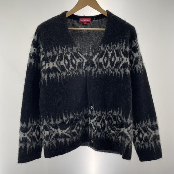 中古】Supreme Abstract Stripe Cardigan サイズM 黒 シュプリーム[91