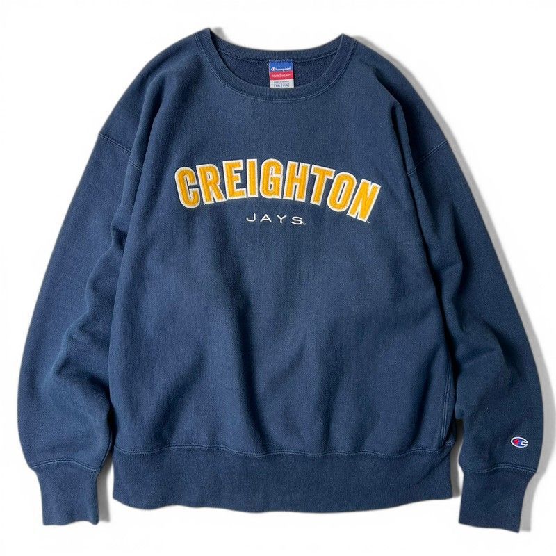 00s Champion カレッジ パッチ 刺繍 リバースウィーブ スウェット