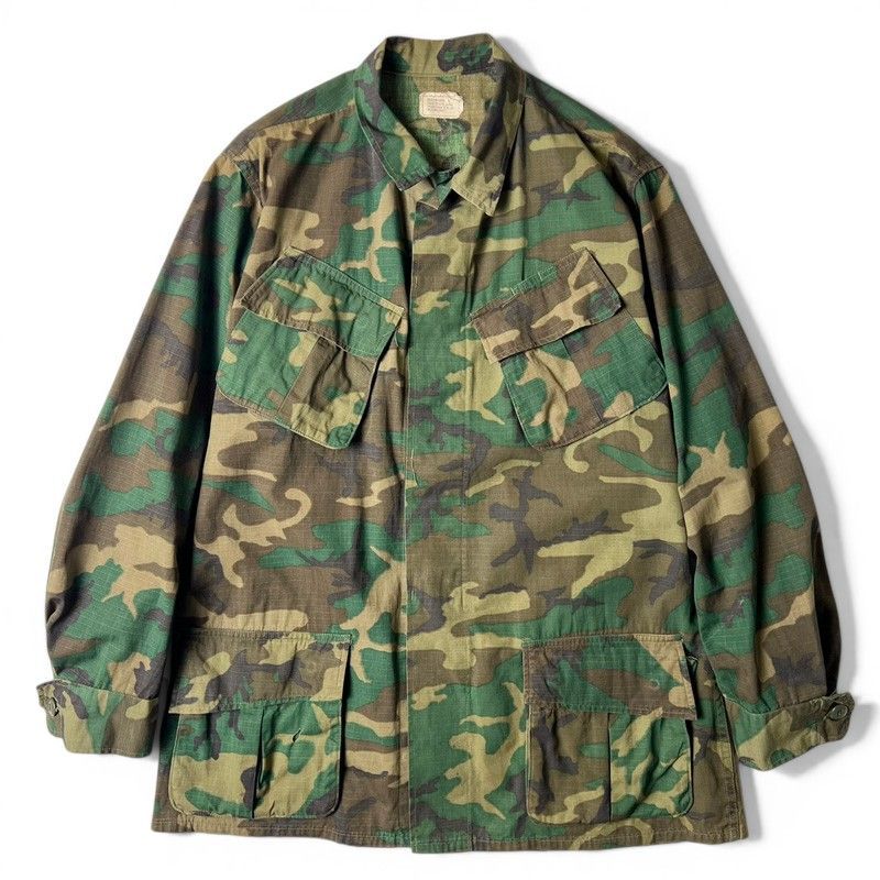 60s US ARMY 米軍実物 4th ERDL グリーンリーフ カモ ジャングル
