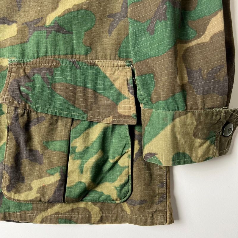 60s US ARMY 米軍実物 4th ERDL グリーンリーフ カモ ジャングル