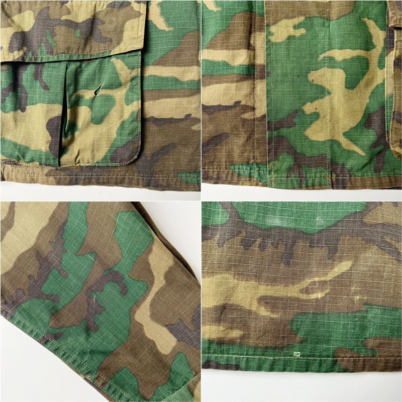 60s US ARMY 米軍実物 4th ERDL グリーンリーフ カモ ジャングル