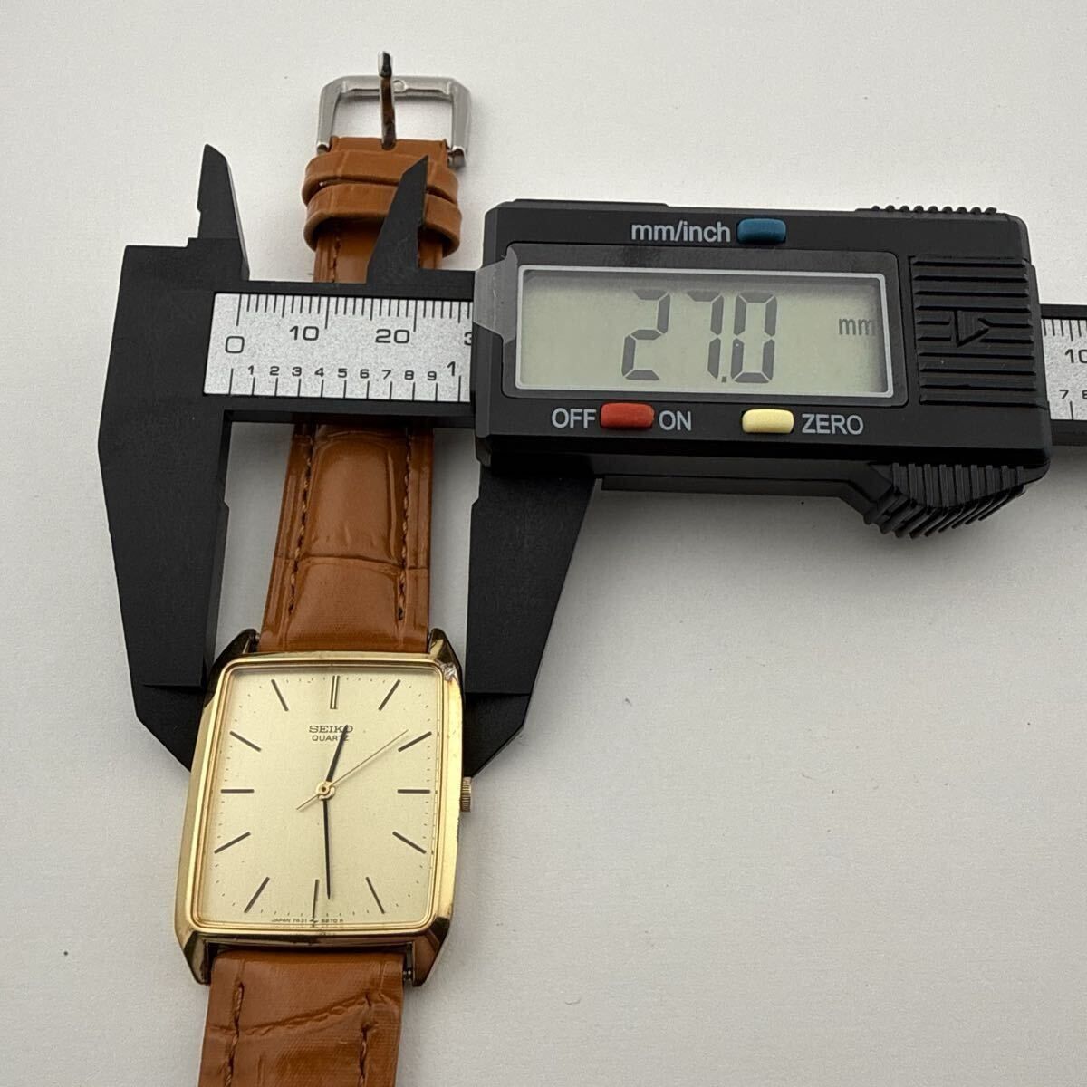 SEIKO 7431-5210 セイコー クォーツ スクエア メンズ 腕時計 稼働品