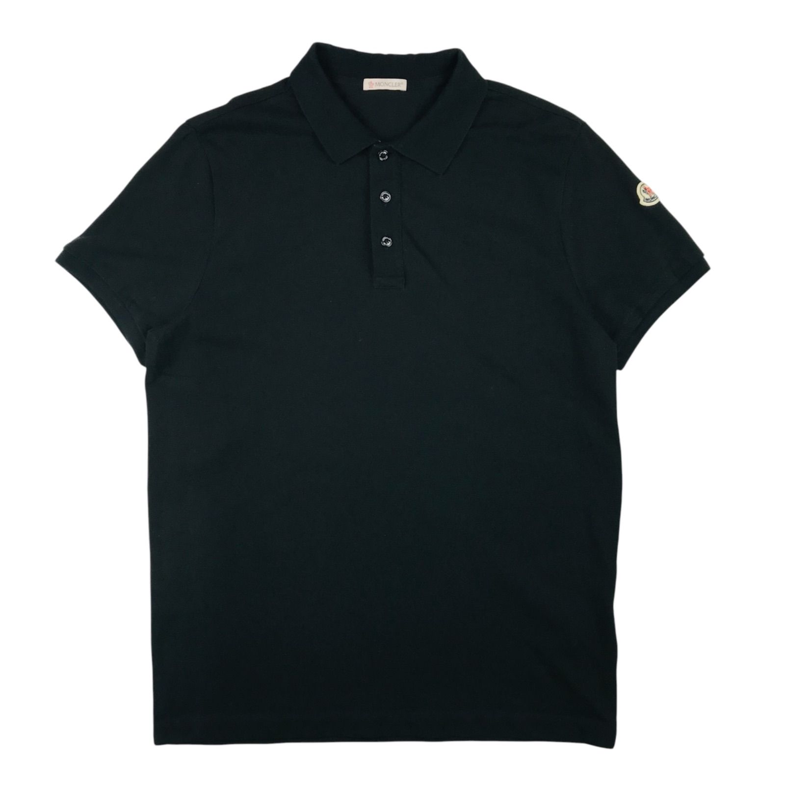 MONCLER slimfitブラック ポロシャツ　希少金タグ MONCLER slimfitブラック ポロシャツ 希少金タグ MONCLER モンクレール