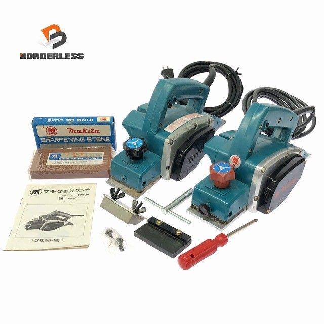 ☆中古品2点セット☆makita マキタ 100V 82mm 電気カンナ 1900B/1900BA 