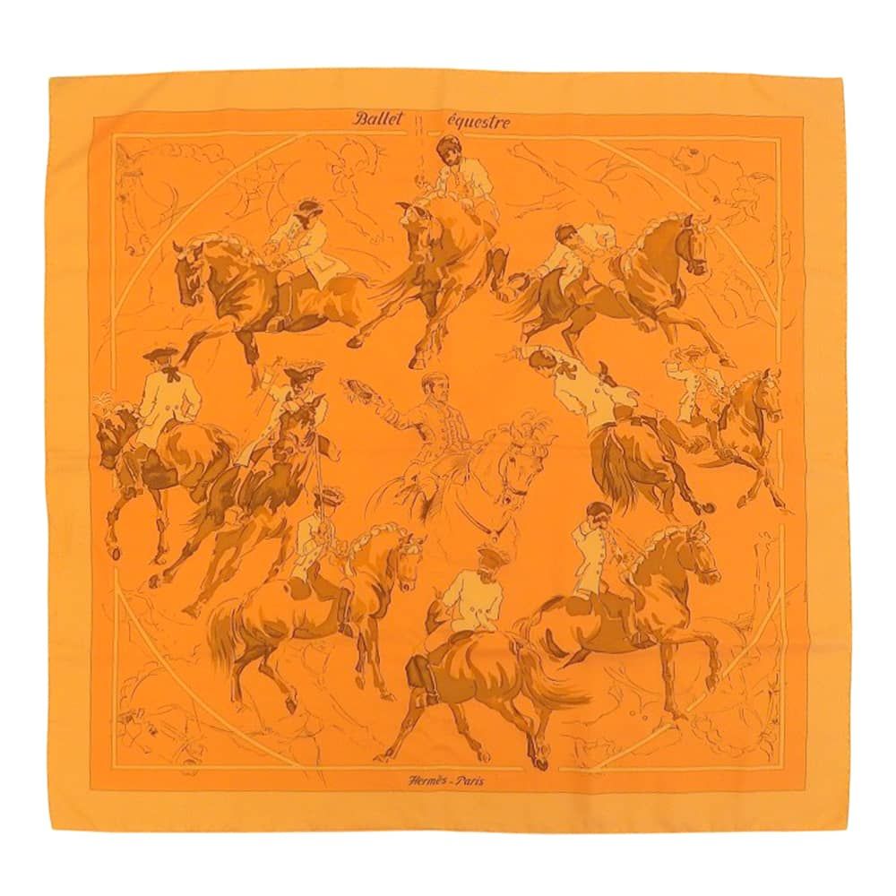 本物保証】 超美品 エルメス HERMES カレ90 Ballet equestre 馬の