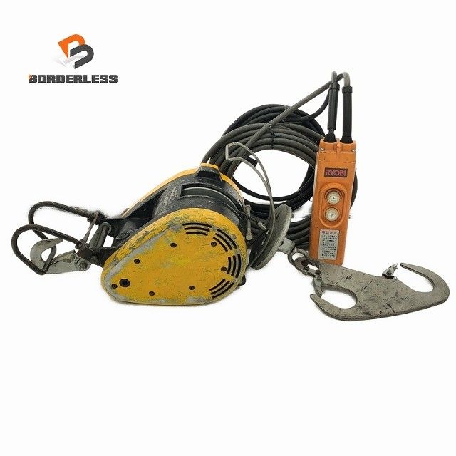 ☆中古品☆RYOBI リョービ 100V 電動ウインチ WI-61C リモコン付 荷重 
