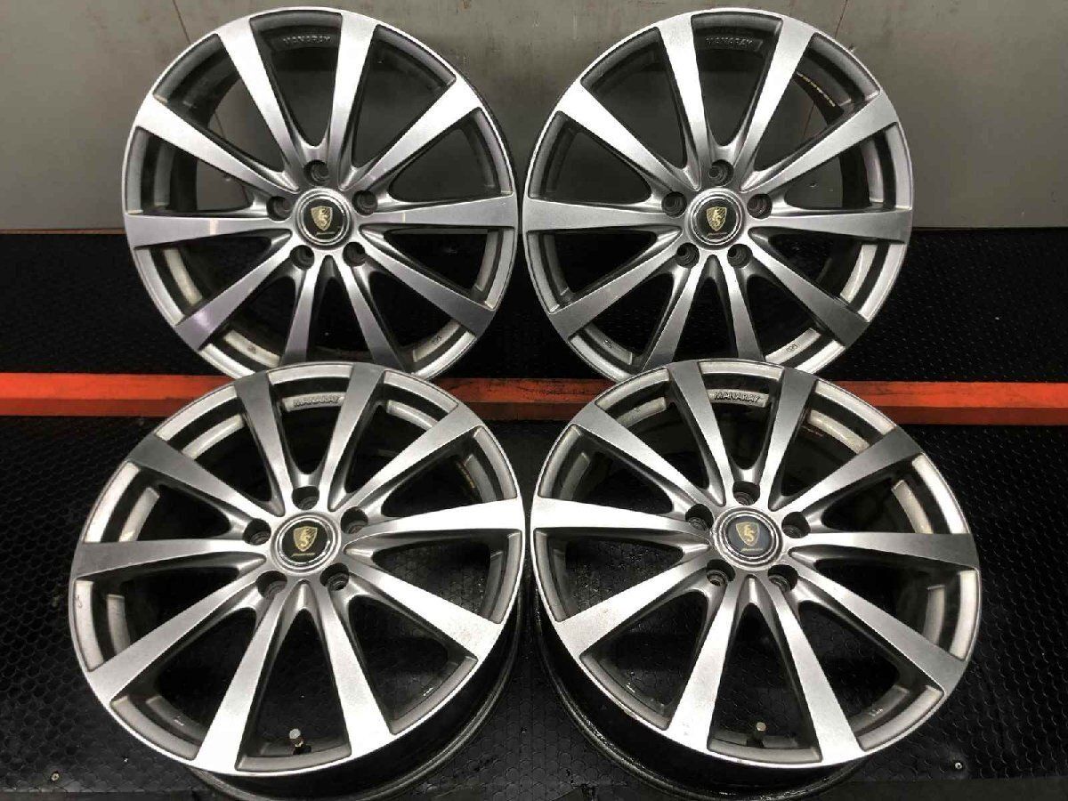 MANARAY SPORT ES マナレイスポーツ 18インチ 4本 7J5HPCD114.3+48 エクストレイル CX-5 ヴォクシー ノア等　(SHG056)paypay決済可能 MANARAY SPORT ES マナレイスポーツ 18インチ 4本 7J5HPCD114.3+48