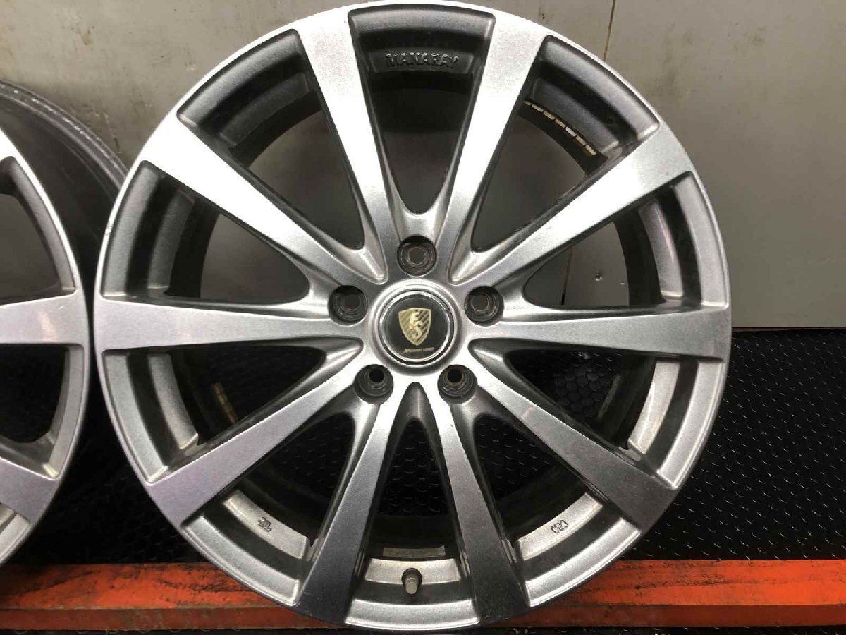 MANARAY SPORT ES マナレイスポーツ 18インチ 4本 7J5HPCD114.3+48 エクストレイル CX-5 ヴォクシー ノア等　(SHG056)paypay決済可能 MANARAY SPORT ES マナレイスポーツ 18インチ 4本 7J5HPCD114.3+48
