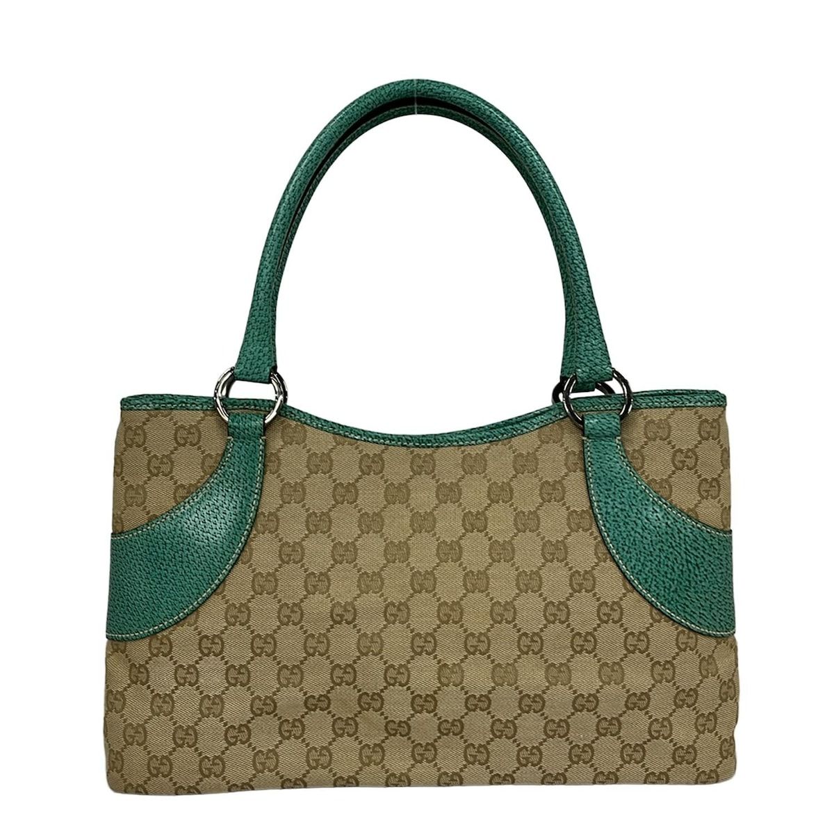 GUCCI トートバッグGG柄グリーン