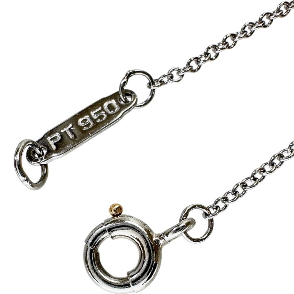 ティファニー ベゼルセット ネックレス Pt950プラチナ ダイヤモンド 