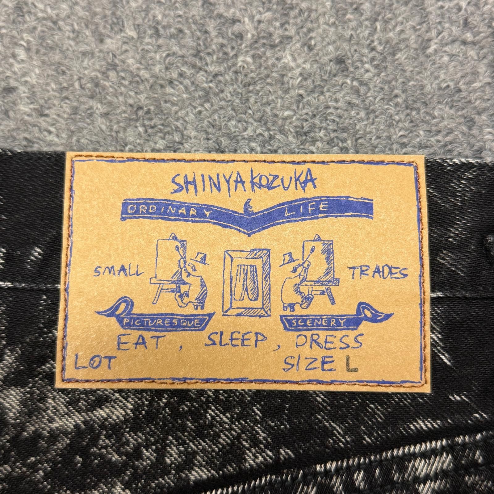参考上代59400円 未使用 SHINYAKOZUKA  25SS BREACHED ORDINARY CITY CURTAIN LEGS ブリーチデニムパンツ フレアジーンズ シンヤコヅカ 2501SK61B ブラック L （12093M） 参考上代59400円 未使用 SHINYAKOZUKA 25SS BREACHED ORDINARY CITY