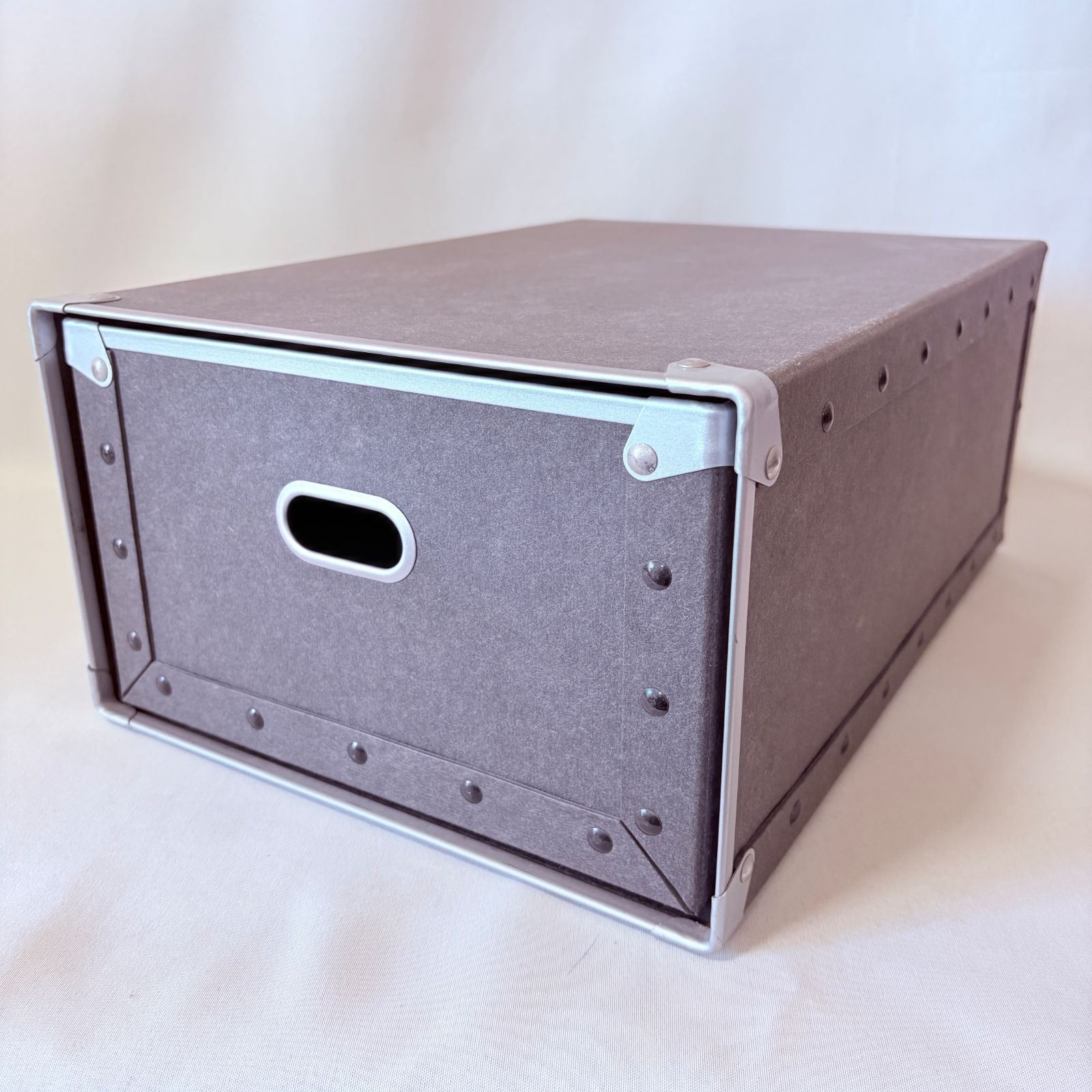 無印良品 硬質パルプボックス・引出式・深型 約幅25.5×奥行36×高さ16cm 