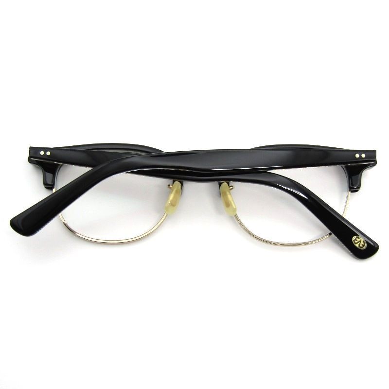 EYEVAN アイヴァン メガネフレーム list 日本製 メタリスト ブロウ ボスリントン PBK/G ピアノブラック/ゴールド 54000689 EYEVAN アイヴァン メガネフレーム Metalist 日本製 メタリスト ブロウ