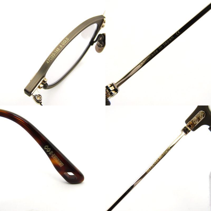 美品 OG×OLIVER GOLDSMITH オージーバイオリバーゴールドスミス サングラス BUILT TWO 日本製 ビルトツー ボストン A GOLD 54000694 美品 OG×OLIVER GOLDSMITH オージーバイオリバーゴールドスミス