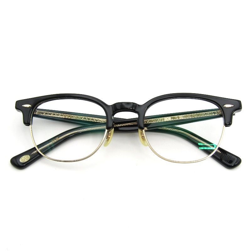 EYEVAN アイヴァン メガネフレーム list 日本製 メタリスト ブロウ ボスリントン PBK/G ピアノブラック/ゴールド 54000689 EYEVAN アイヴァン メガネフレーム Metalist 日本製 メタリスト ブロウ