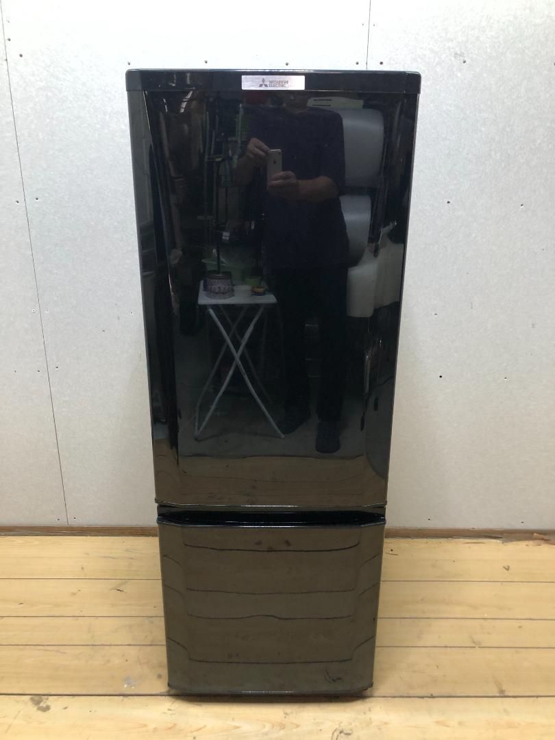 三菱 MITSUBISHI 冷蔵庫 168L 2ドア ブラック 一人暮らし ファミリー 