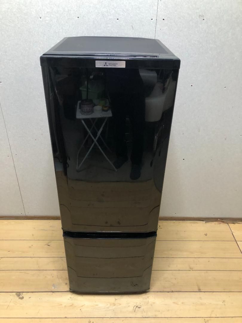 三菱 MITSUBISHI 冷蔵庫 168L 2ドア ブラック 一人暮らし ファミリー 