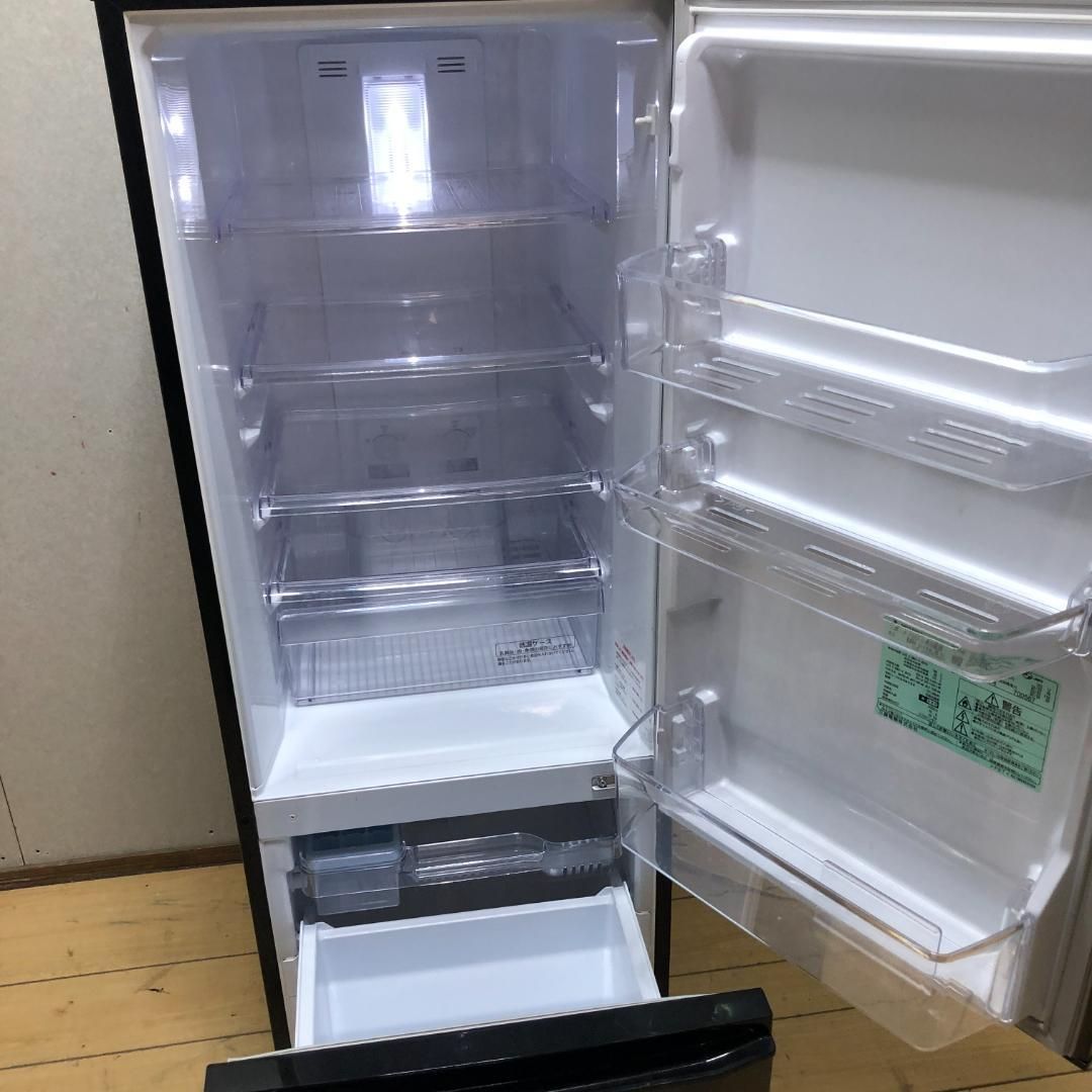 三菱 MITSUBISHI 冷蔵庫 168L 2ドア ブラック 一人暮らし ファミリー 
