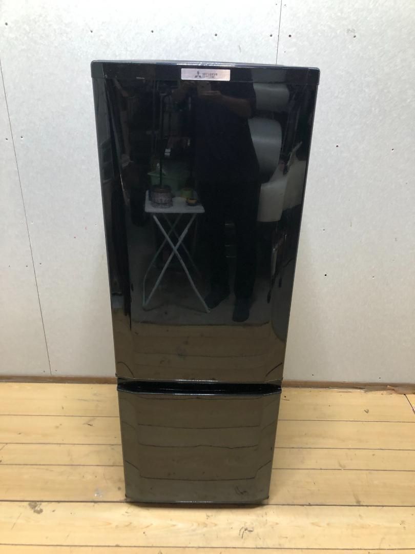 三菱 MITSUBISHI 冷蔵庫 168L 2ドア ブラック 一人暮らし ファミリー 