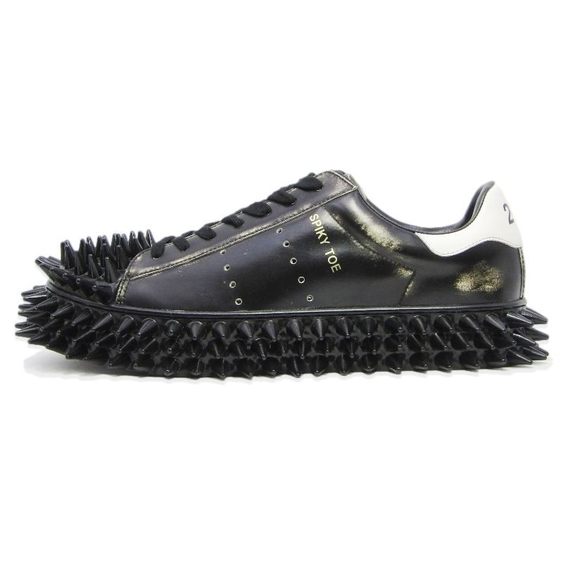 未使用 doublet ダブレット 26.5cm SPIKY LEATHER SNEAKER 25AW76FT63 