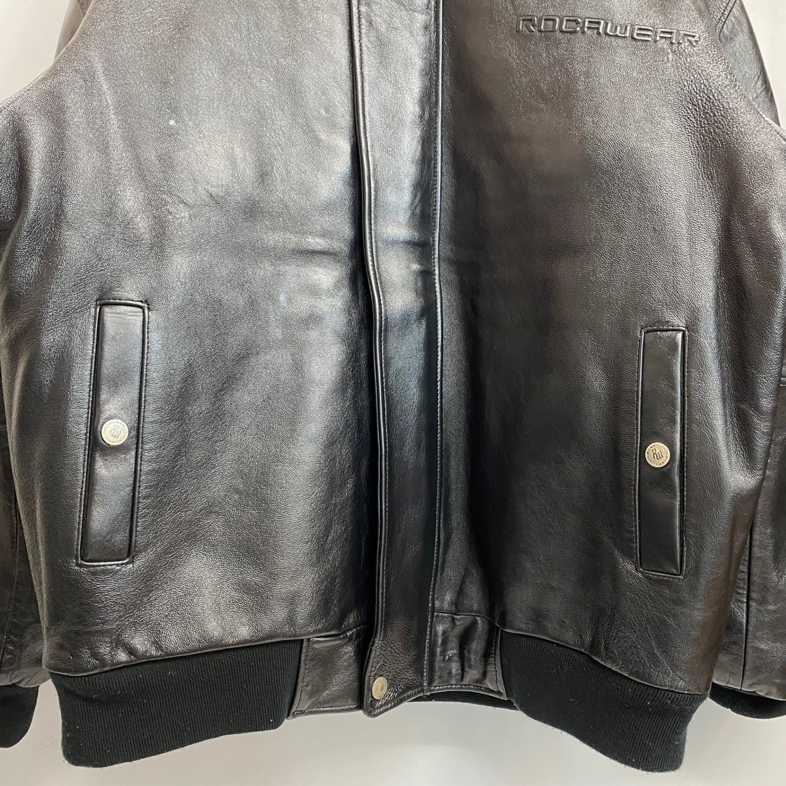 ロカウェア ROCA WEAR 本革 レザージャケット ブラック 2XL カテゴリー