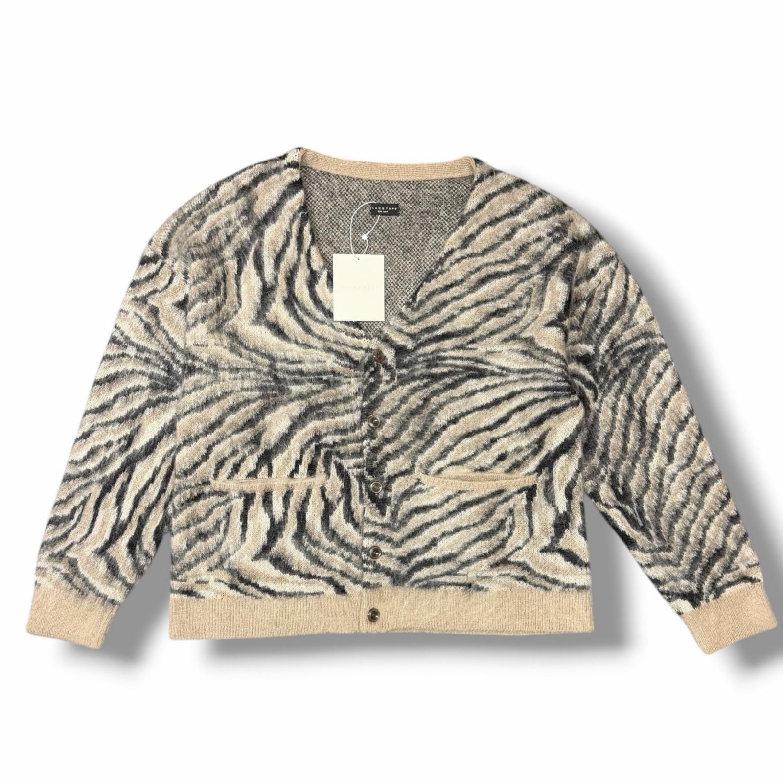 参考上代33000円 未使用 F-LAGSTUF-F MOHAIR CARDIGAN (ZEBRA) モヘヤカーディガン ニット フラグスタフ FS1813 イエロー L （13547M） 参考上代33000円 未使用 F-LAGSTUF-F MOHAIR CARDIGAN (ZEBRA) モヘヤ
