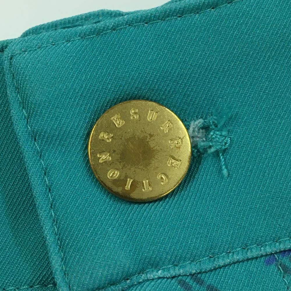 美品】レザレクション スカート グリーン×ブルー 総柄 ストレッチ
